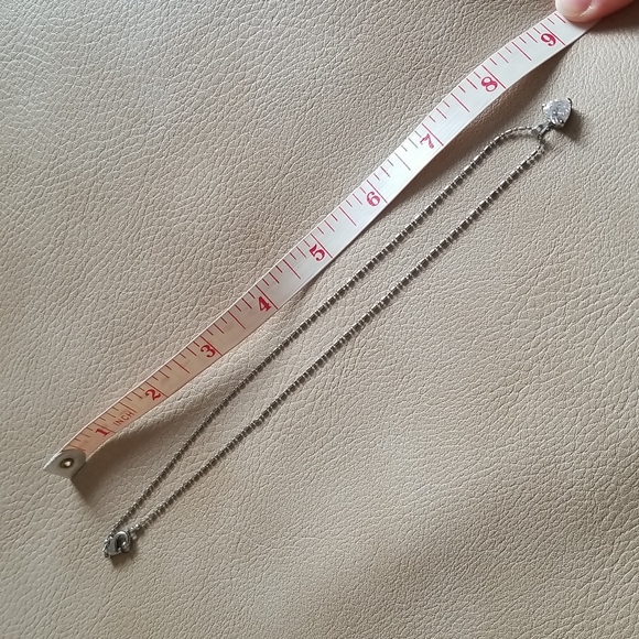 Silver crystal heart necklace - Picture 7 of 10